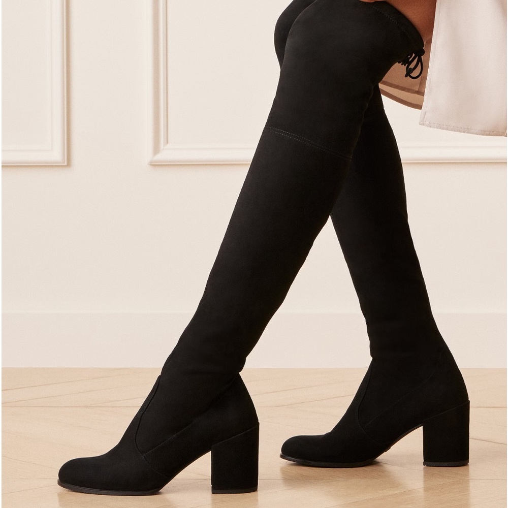 Stuart Weitzman Over Knee Suede Tie Boots Size 7